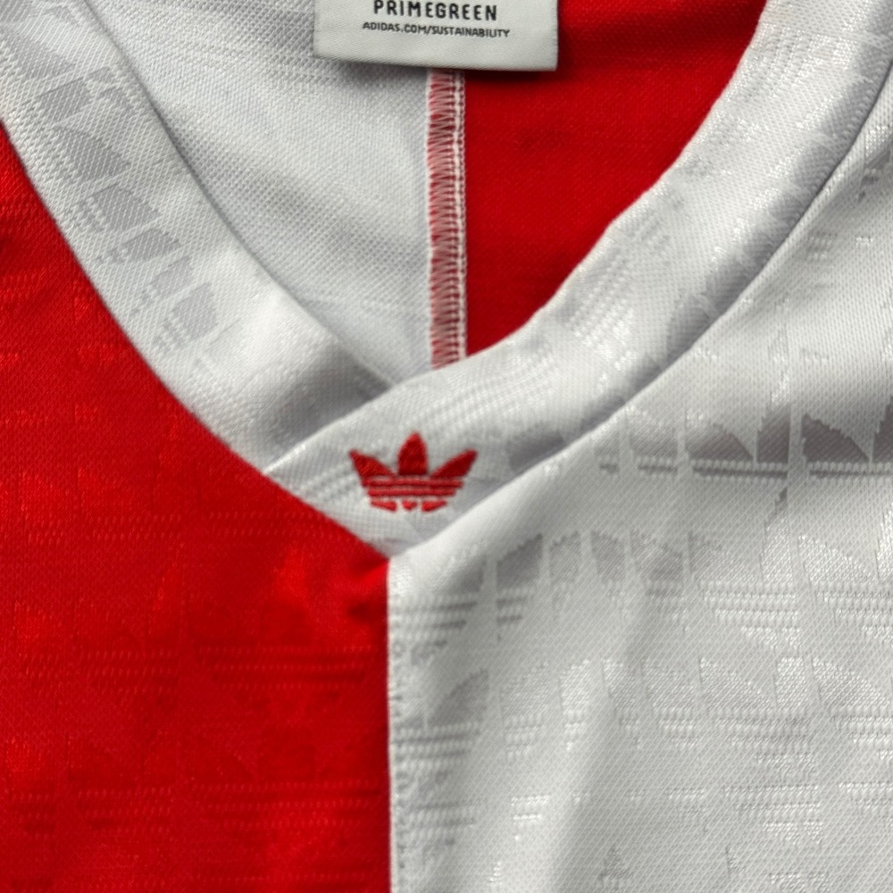 Adidas Skateboarding Checker Long Sleeve Club Jersey Medium Red White GR8764 - Picture 4 of 15